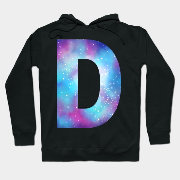 Letter D galaxy Hoodie by PanyaCreative